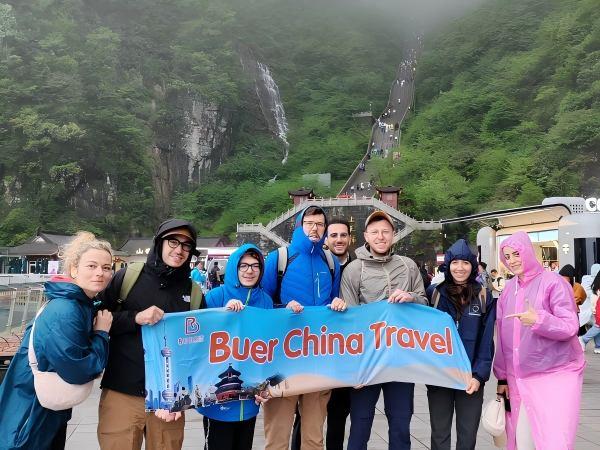 Visitors Enjoy Zhangjiajie Bailong Sky Ladder Tour