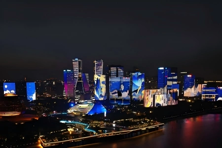 Qianjiang New City Spring and Summer Light Show Hangzhou Qianjiang New Town Light Show CBD Spherical Theater City Skyline Night Tour