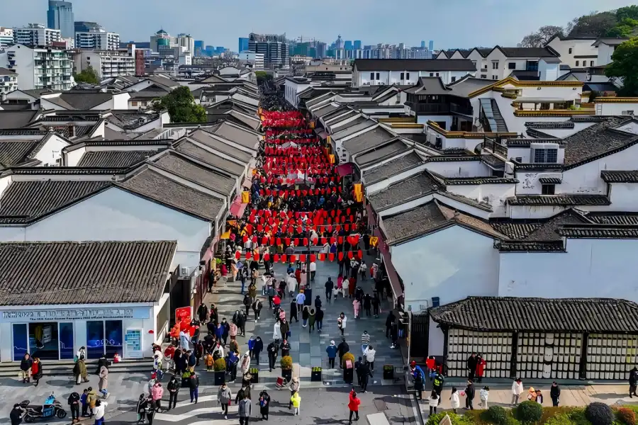 Qinghefang Historic Block Qinghefang Old Street in Hangzhou featuring ancient herbal pharmacies and traditional craft stores of Southern Song style