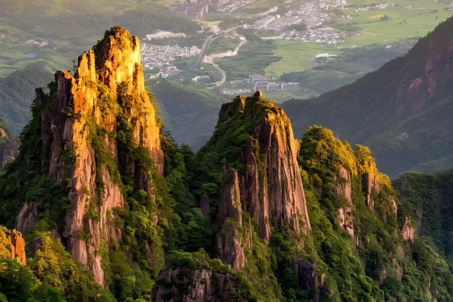 Huangshan Mountain Huangshan Mountain in Anhui presenting magnificent natural mountain landscape with unique peaks and pines