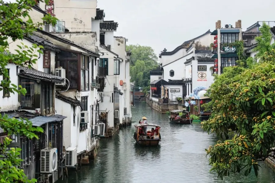 Pingjiang Road Suzhou Ancient water town lanes in Suzhou, stone bridges and classic Jiangnan scenery