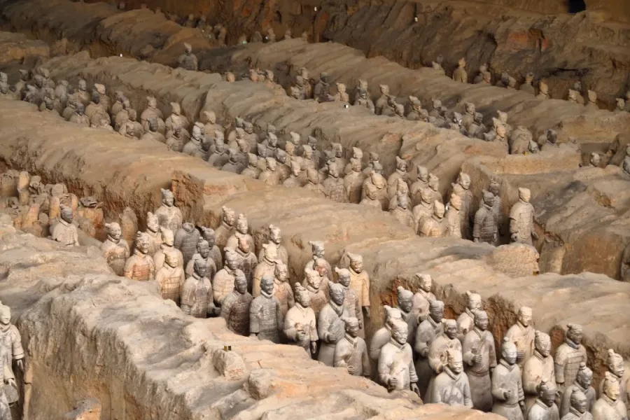 Terracotta Army Museum Pottery warrior figures of Terracotta Army site