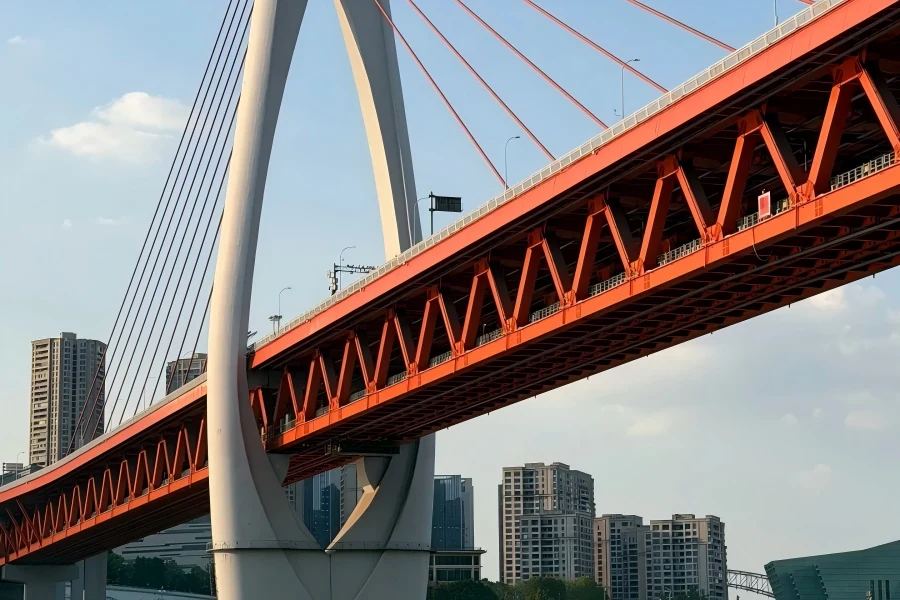 Qiansimen Jialing River Bridge, Chongqing Qiansimen Jialing River Bridge, iconic cable?stayed bridge over Jialing River, classic night?view spot beside Hongya Cave, Chongqing