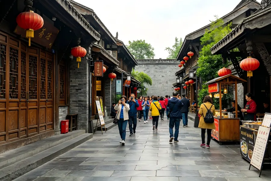Kuanzhai Alleys,Chengdu Kuanzhai Alleys, ancient Qing?dynastry streets in downtown Chengdu