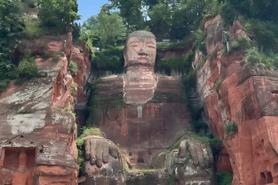 Leshan Giant Buddha,Leshan Leshan Giant Buddha, Tang?dynasty cliff?carved stone Buddha
