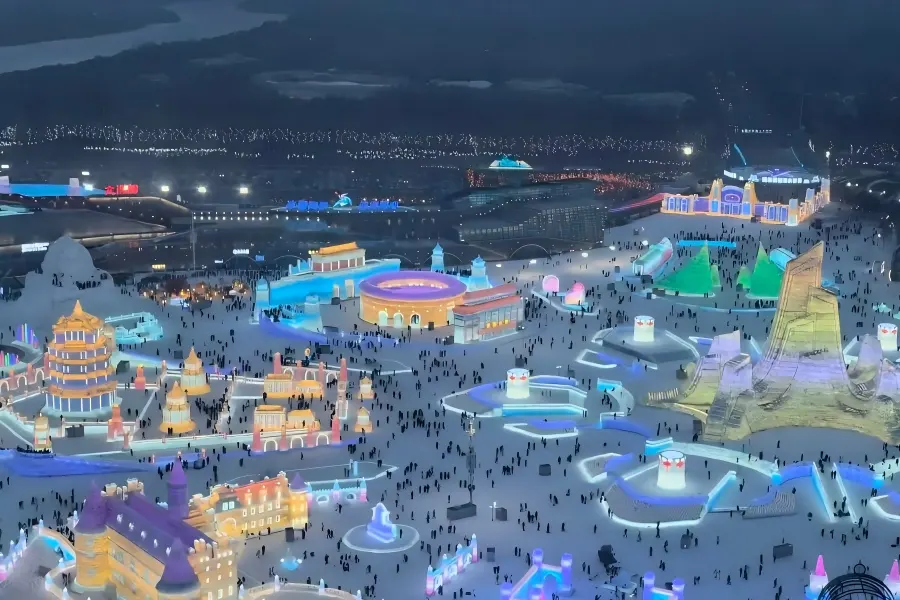 Harbin Ice and Snow World Marvel at the stunning ice and snow sculptures at Harbin Ice and Snow World.