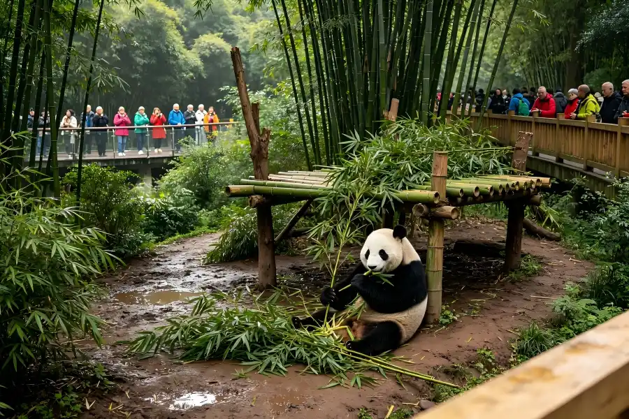 Chengdu Research Base of Giant Panda Breeding, world?famous giant panda conservation sanctuary in Chengdu