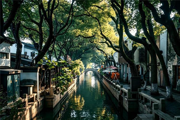 Tongli Ancient Town, serene Jiangnan water town scenery