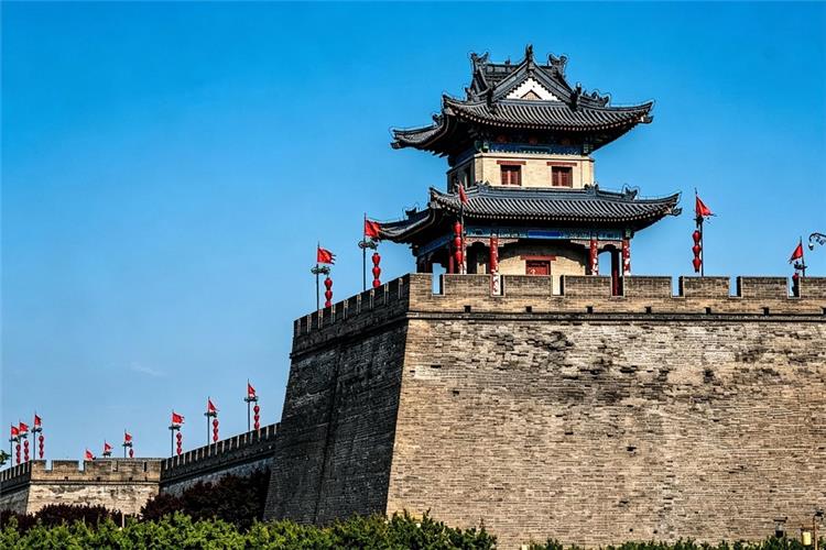 Xian City Wall Watchtower Ancient tower on Xian City Wall