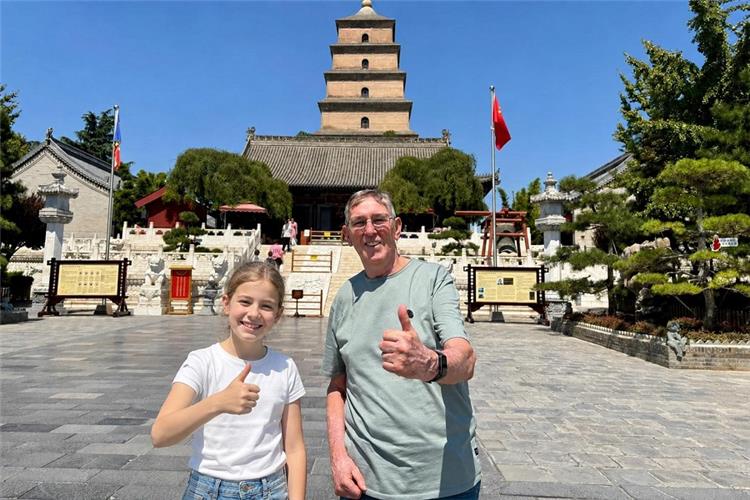 Visitors at Giant Wild Goose Pagoda Xian Tourist photo at Giant Wild Goose Pagoda Xian