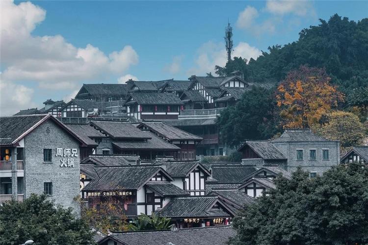 Traditional ancient town architecture in Chongqing