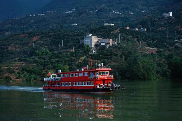 Local passenger boat sailing on Yangtze river