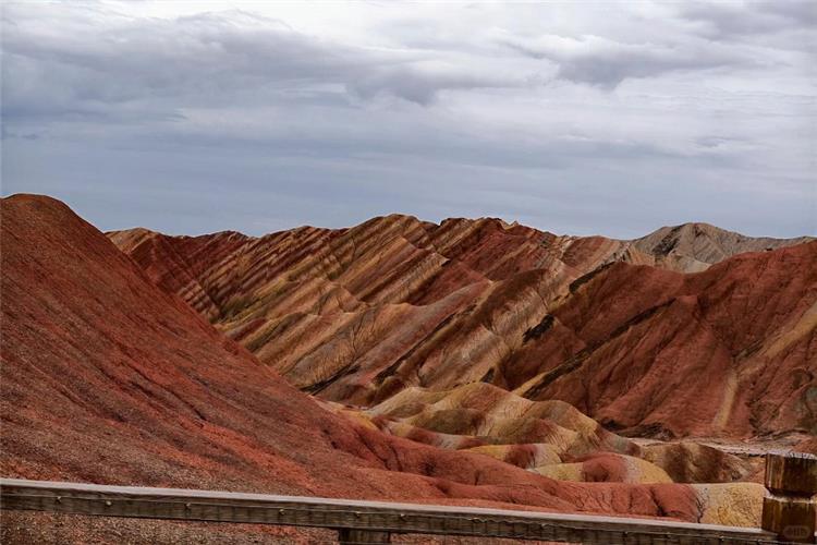 Colorful Danxia landform mountains in Zhangye