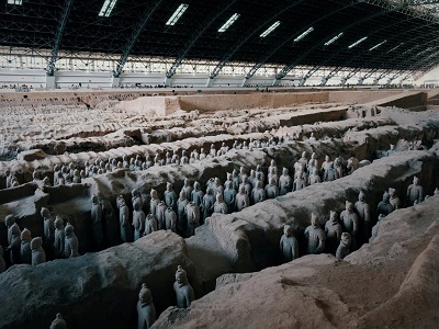 Terracotta Army Excavation Pit Rows of Pottery Soldiers Xi'an Cultural Tour
