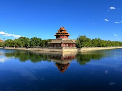 The Palace Museum Corner Tower Beijing Forbidden City moat reflection ancient imperial architecture cultural tour