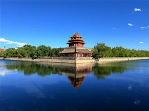 The Palace Museum Corner Tower Beijing Forbidden City moat reflection ancient imperial architecture cultural tour