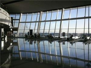 Passengers waiting for transfer at Beijing Daxing Airport