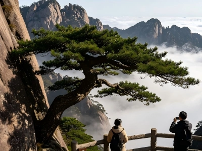 Huangshan sunset and sea of clouds