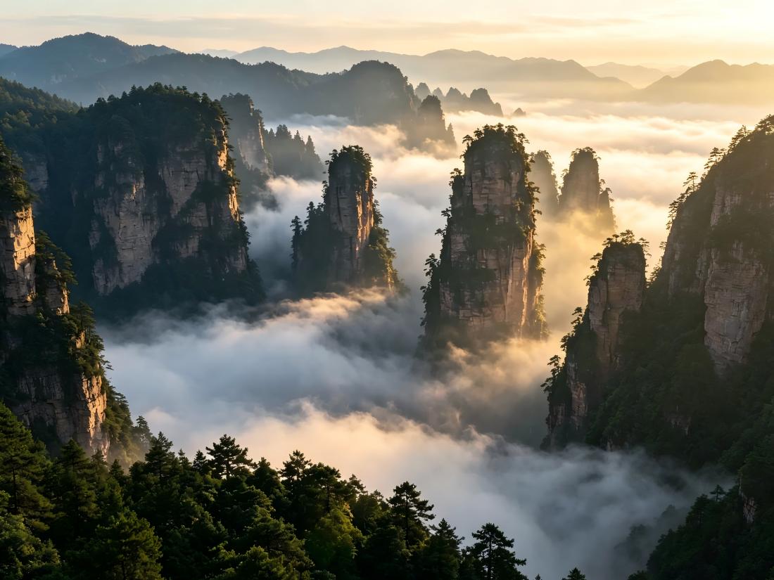 Zhangjiajie Tianzishan Cloud Sea