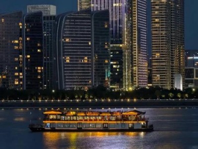 Night cruise ship on Qiantang River Hangzhou Night cruise ship on Qiantang River Hangzhou