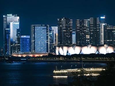 Watching the Hangzhou Light Show by the Qiantang River