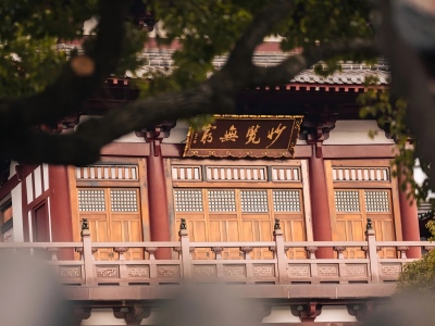 Ancient Buddhist Temple Hall 