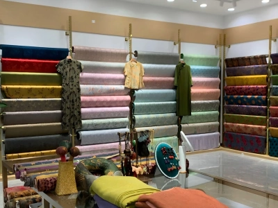 Traditional Pattern Silk Fabric Section