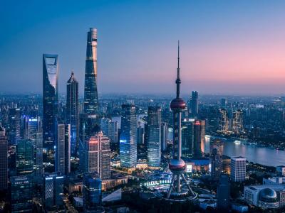 Shanghai CBD City Panorama