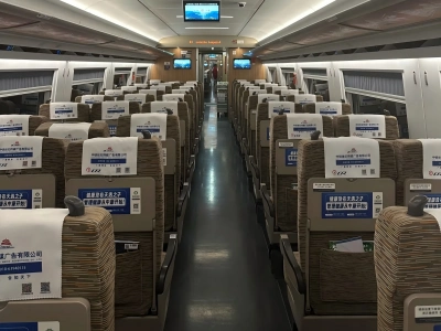 Interior of High-Speed Train Carriage Interior of High-Speed Train Carriage
