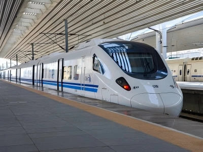 CRH High Speed Train at Railway Platform