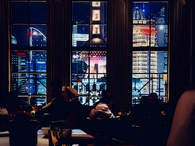 Night View Window Seat Inside Mr & Mrs Bund Shanghai