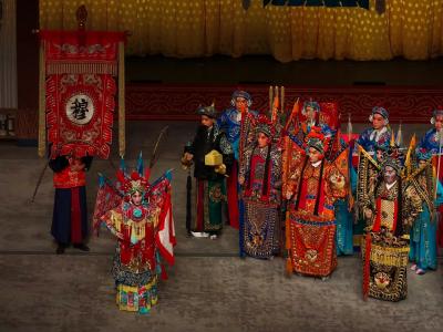 Beijing Peking Opera Company performance of Mu Guiying with a brush