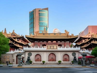 Jing'an Temple Main Gate Shanghai
