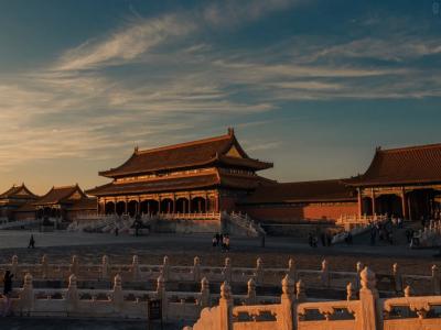 The Hall of Supreme Harmony in the Forbidden City at sunset
