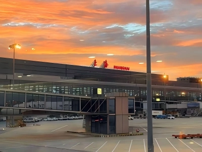 Shanghai Hongqiao Airport Sunset Exterior