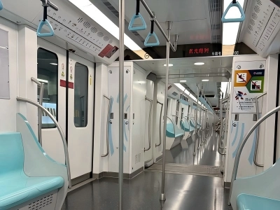 Interior of Shanghai Metro Train