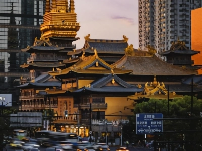 Jing'an Temple Shanghai city view