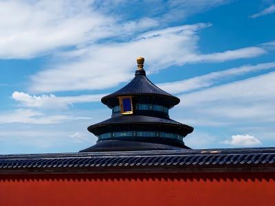 Temple of Heaven roof view with traditional Chinese architecture Temple of Heaven roof view with traditional Chinese architecture