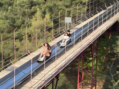 The most popular toboggan run among foreign tourists at Mutianyu Great Wall