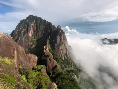 Tiandu Peak, steep granite summit of Huangshan mountain