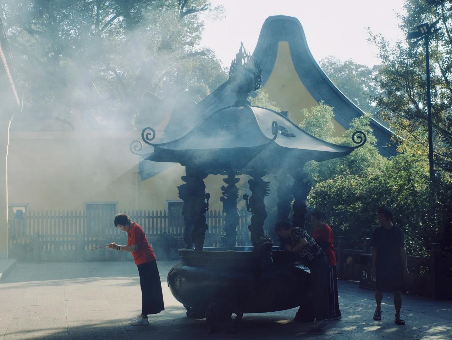 Lingyin Temple incense burner in Hangzhou