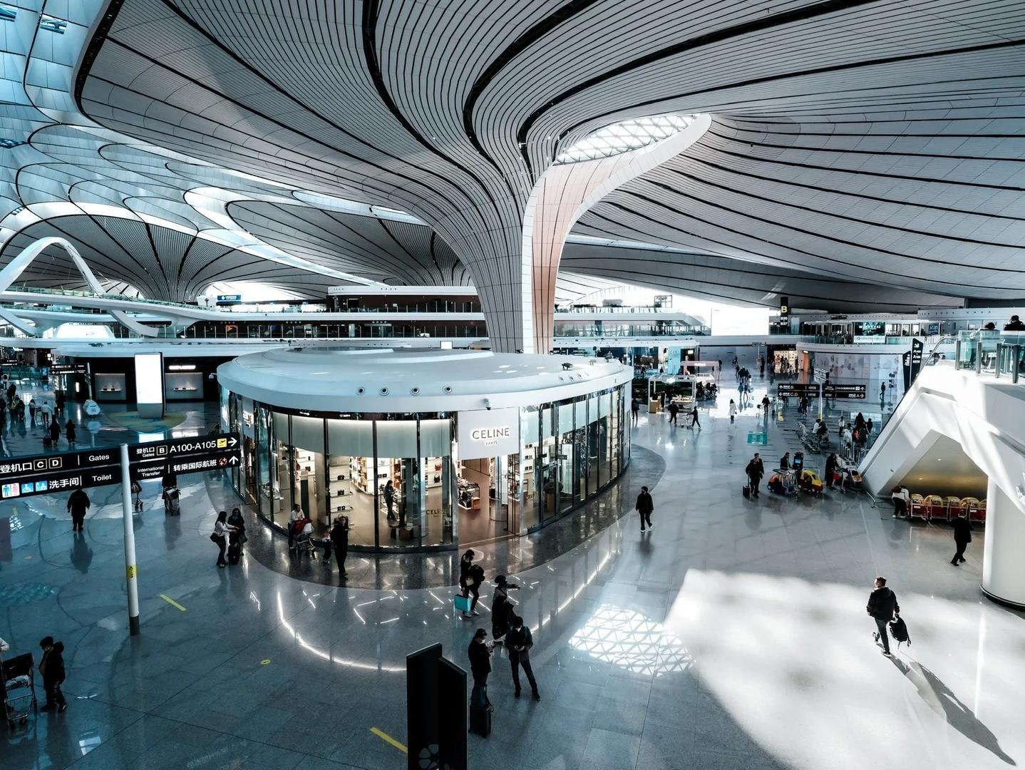 Spacious Central Hall of Beijing Daxing International Airport