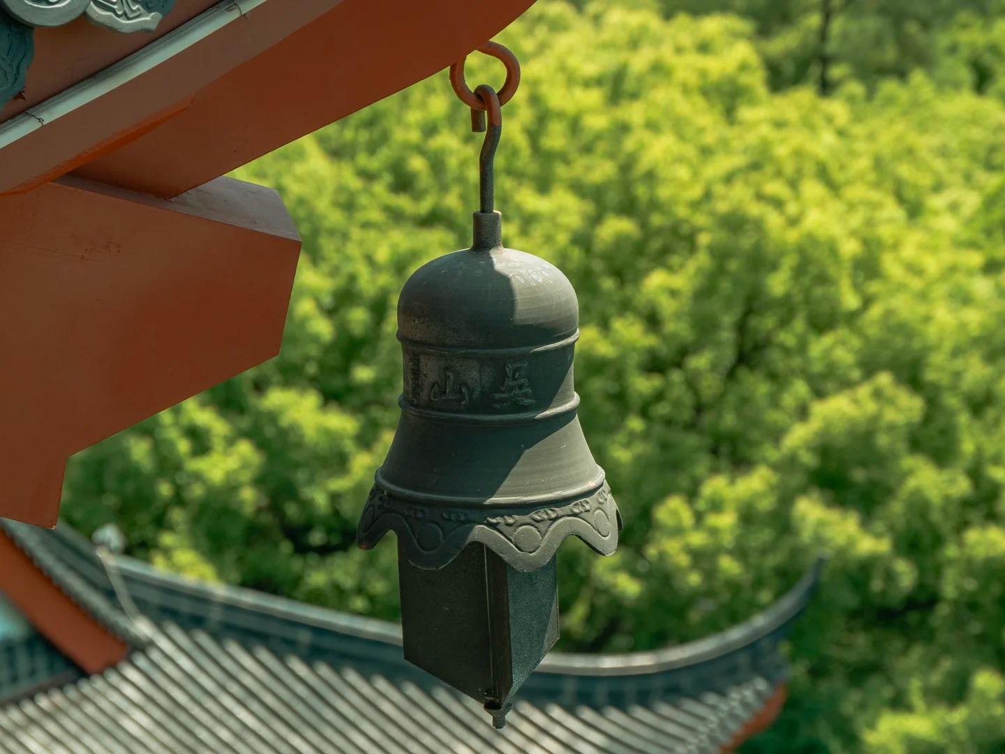 Bronze Wind Bell at City God Pavilion