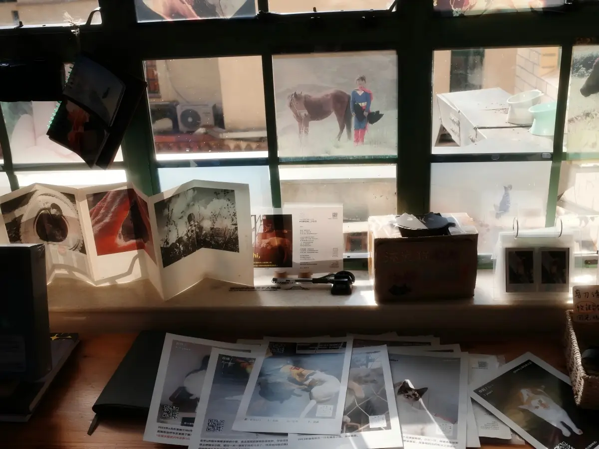 Vintage Cafe Window in Former French Concession Shanghai