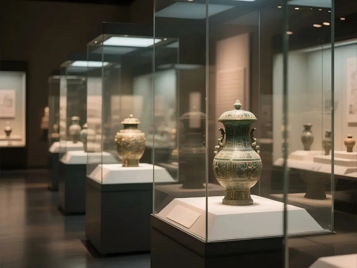 Ancient Bronze Vessel in Museum Ancient Bronze Vessel in Museum