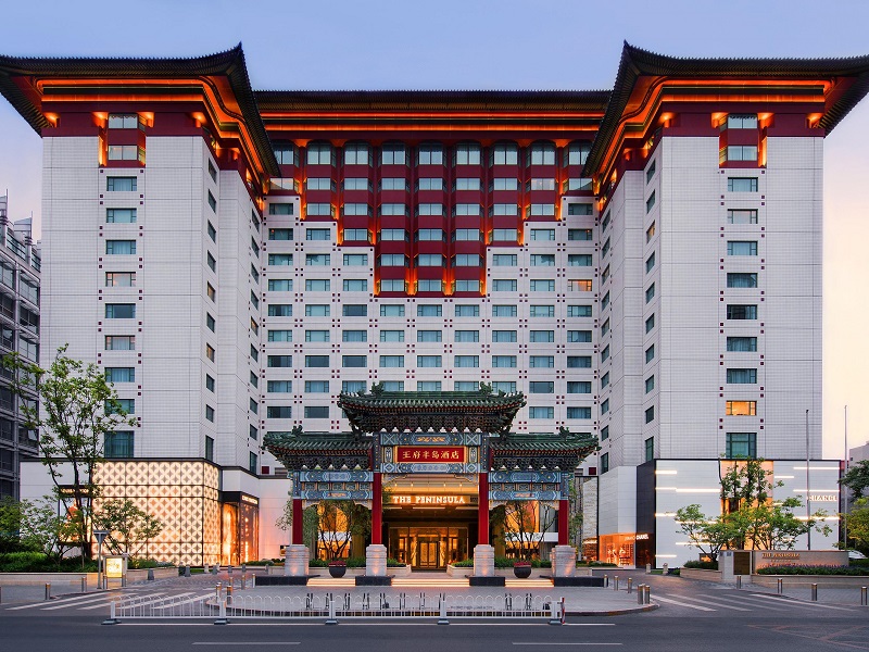Exterior view of The Peninsula Beijing luxury hotel