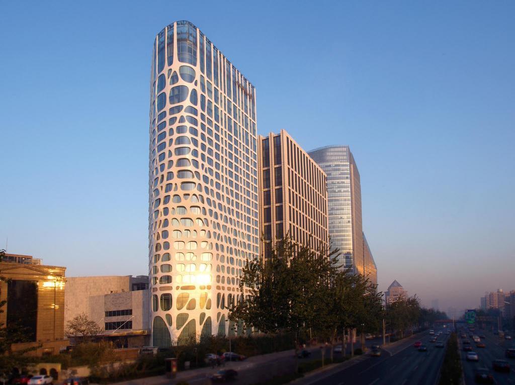 Exterior view of Conrad Beijing modern hotel building
