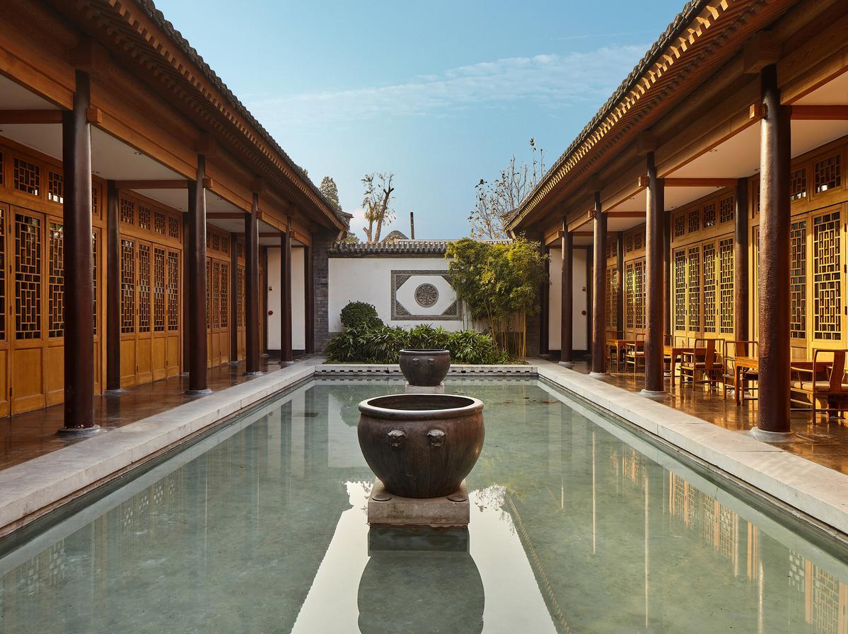 Peaceful Chinese?style courtyard at Aman Beijing hotel