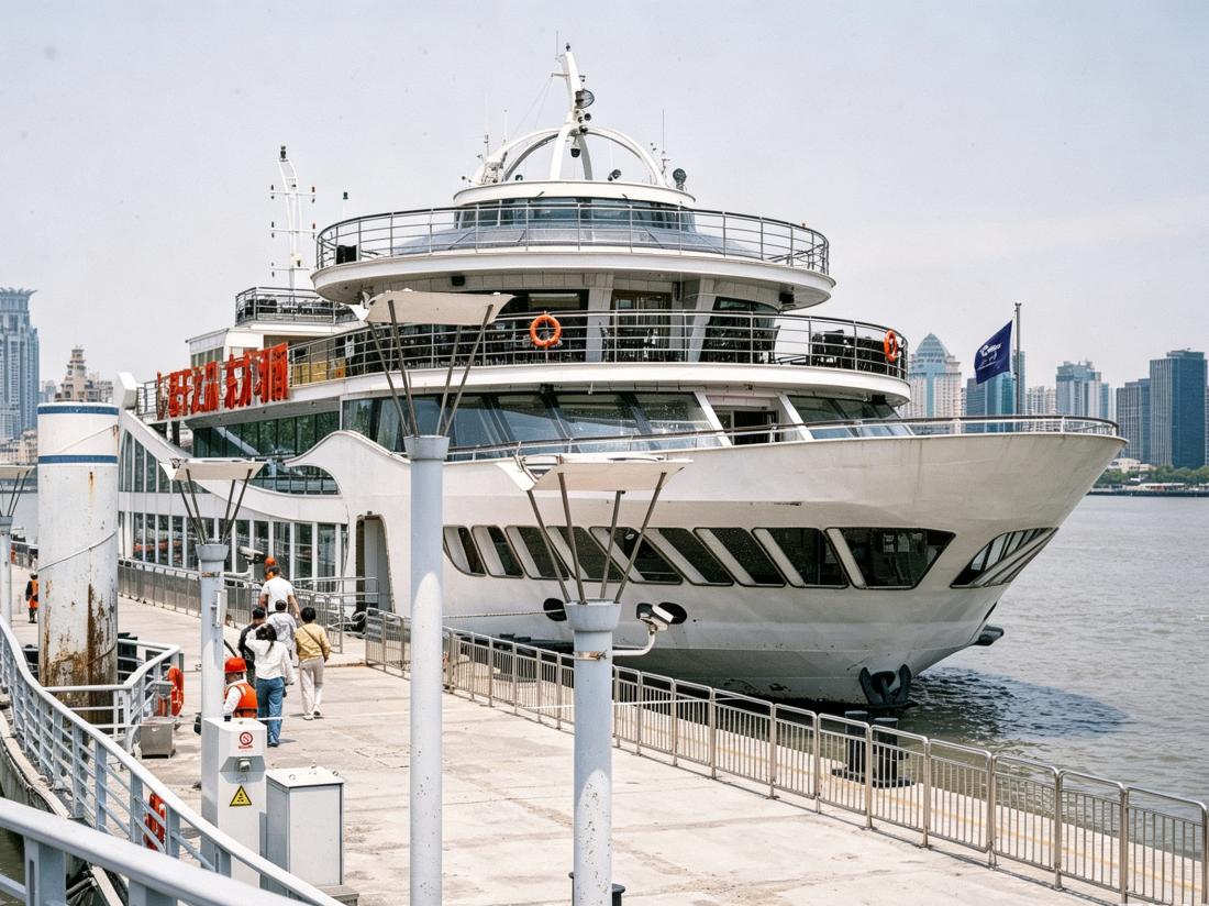 Cruise Ship at Shanghai Pier Cruise Ship at Shanghai Pier