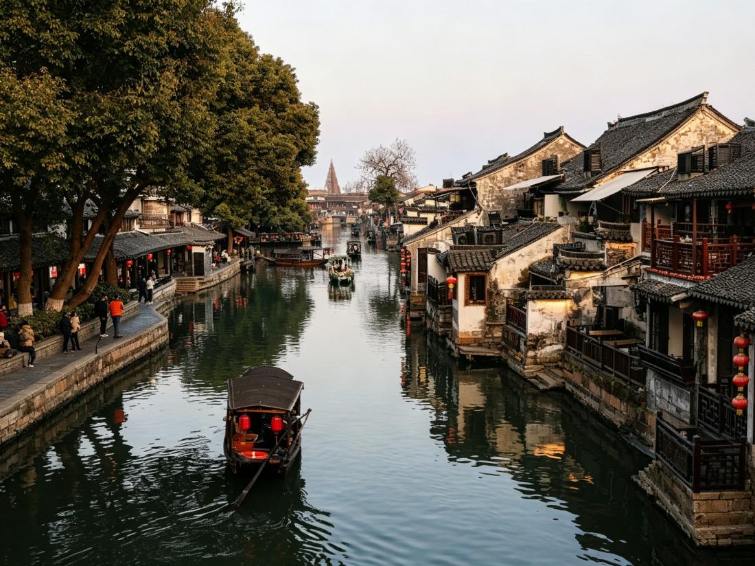 Peaceful Xitang water town scene Peaceful Xitang water town scene